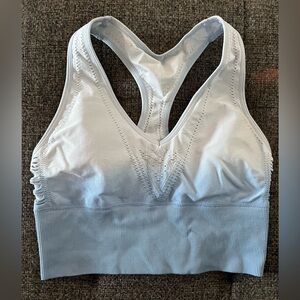 PINK Sport-Slightly Used- sports bra-blue ombre color with razor back-Size Small